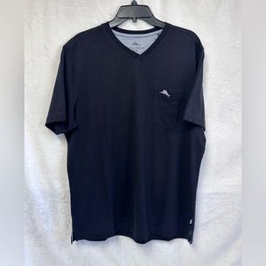 Tommy Bahama V-Neck Pocket T-Shirt Regular Fit Black Men's Size M $59.50 Retail